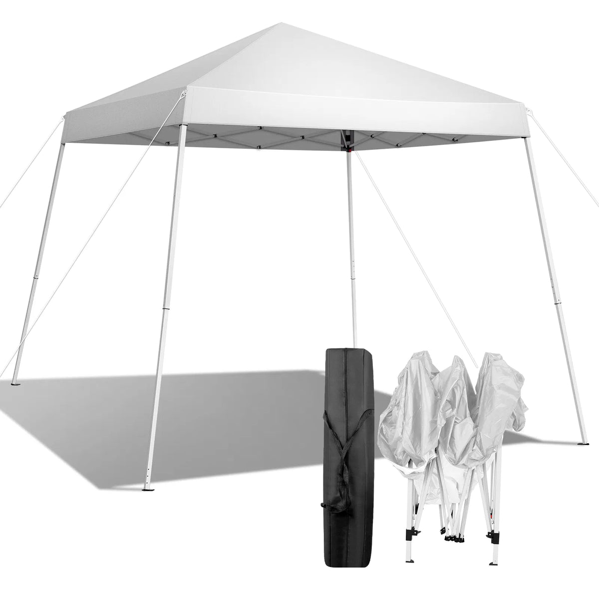 2.4 x 2.4m Portable à usage domestique Imperméable Tente pliante Blanc
