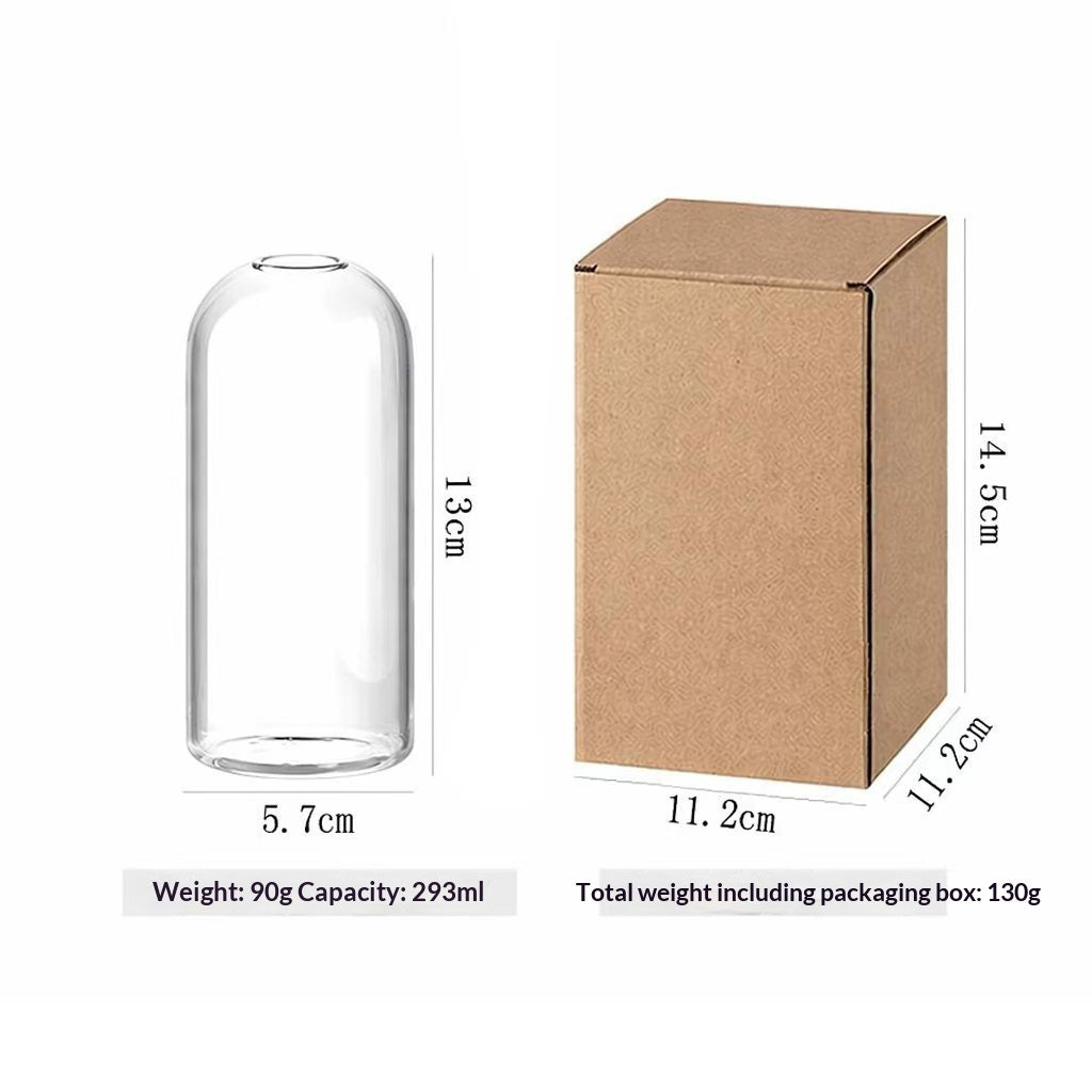 Bouteille d'aromathérapie en verre simple et transparent