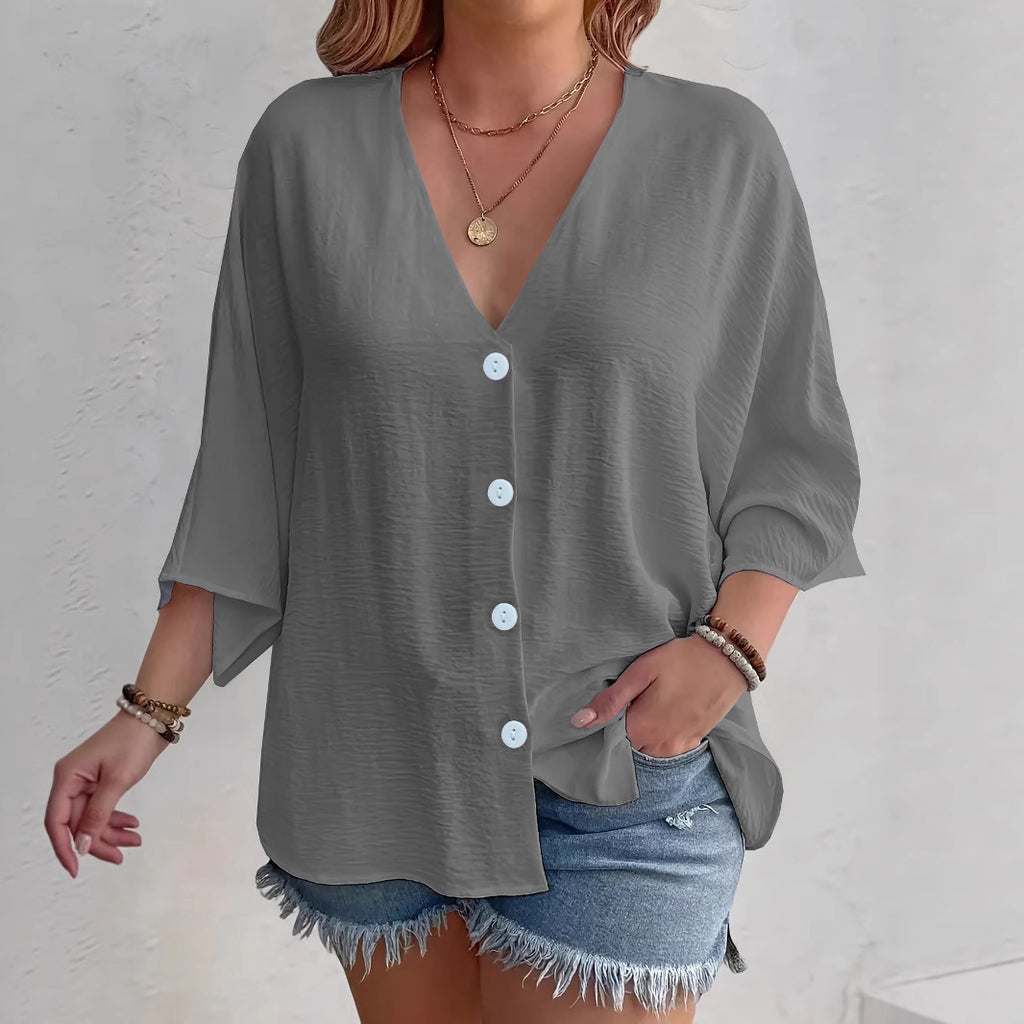 Printemps et automne Station indépendante européenne et américaine Amazon Vêtements pour femmes V-Neck
