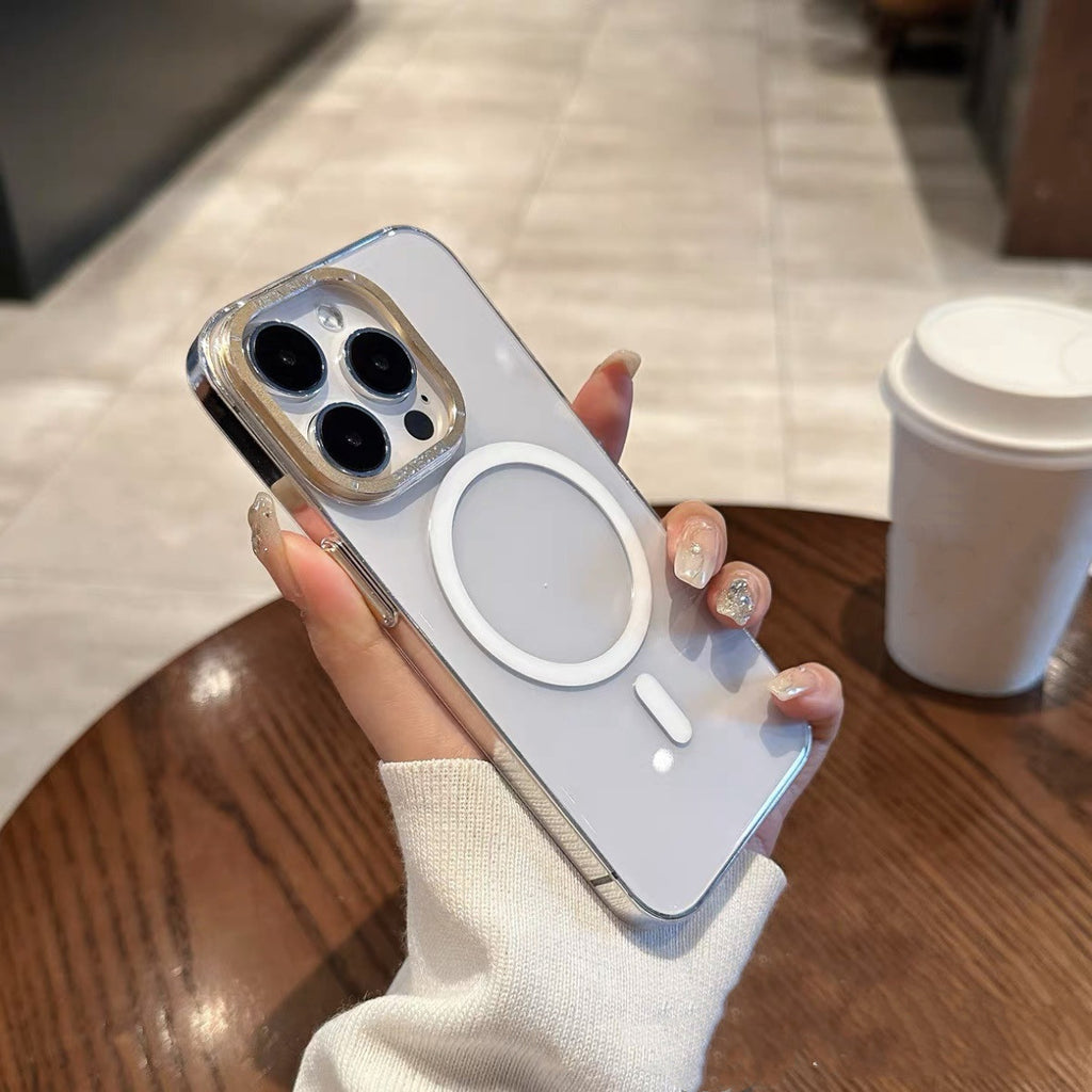 Lentille métallique magnétique transparente Avancé Sens tout inclus Étui téléphonique ultra-mince