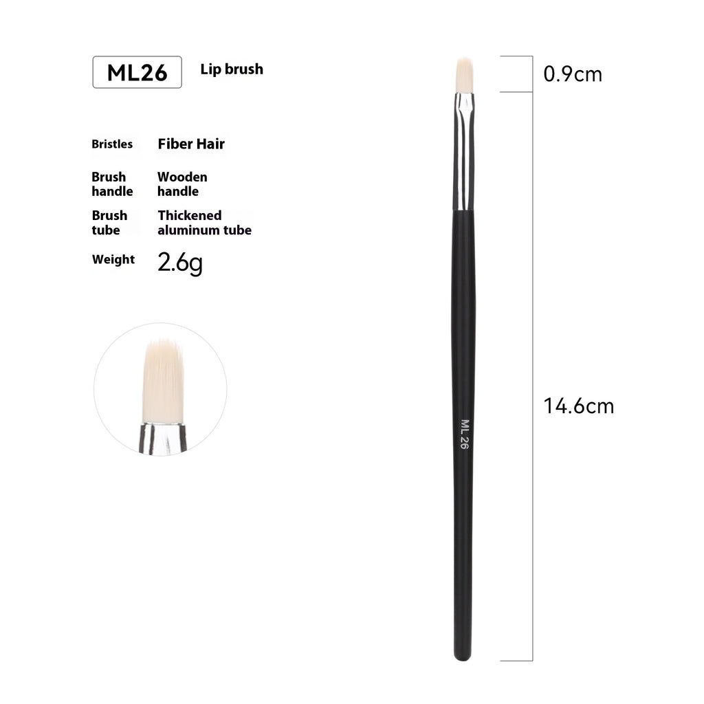 Vente Amazon Can Bulk 32 PCs Brush Suit Brush simple maquillage Sac en cuir avec poignée en bois