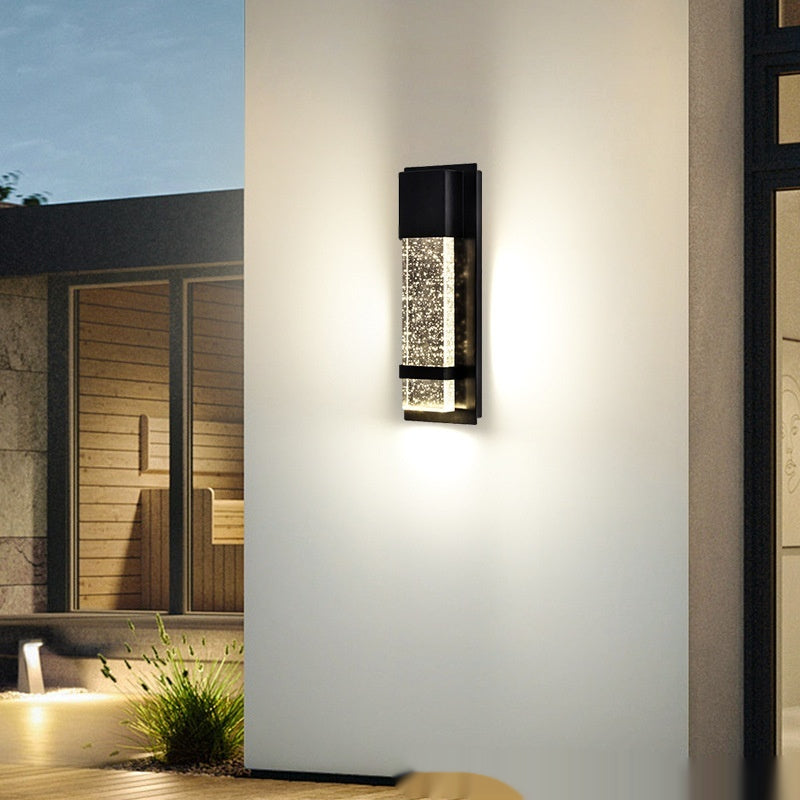 Moderne Minimalist Outdoor Imperméable lumière murale en cristal