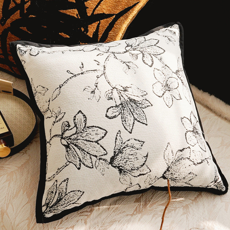 Moyen-Century Français-Style Brown Salon Canapé Couverture oreiller
