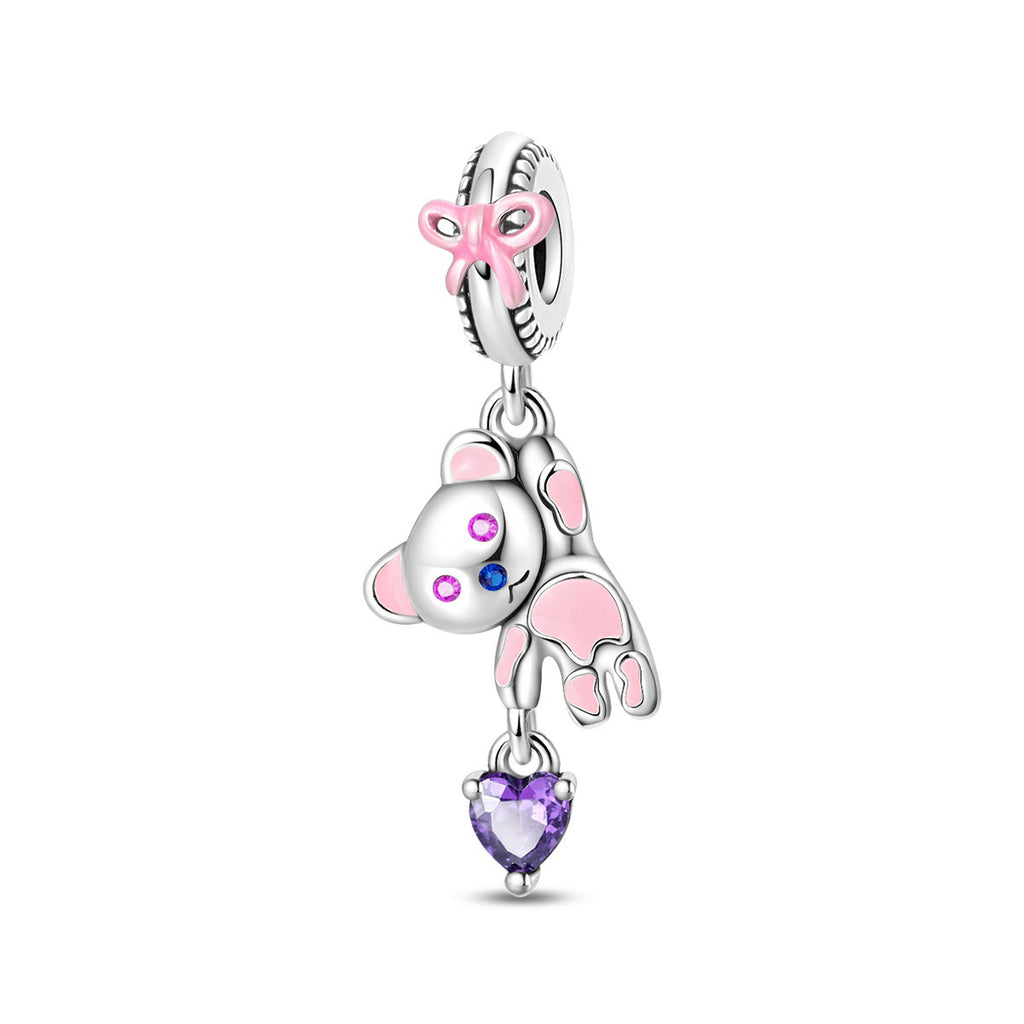 Bracelet pendentif bricolage avec un petit ours mignon