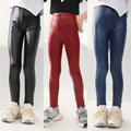 Pantalons en cuir mince pour enfants minces