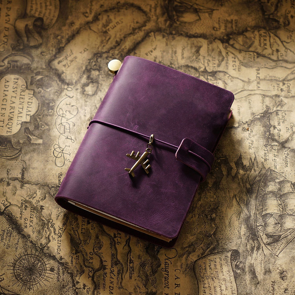Carnet de voyage Cowhide Leather Journal Vintage