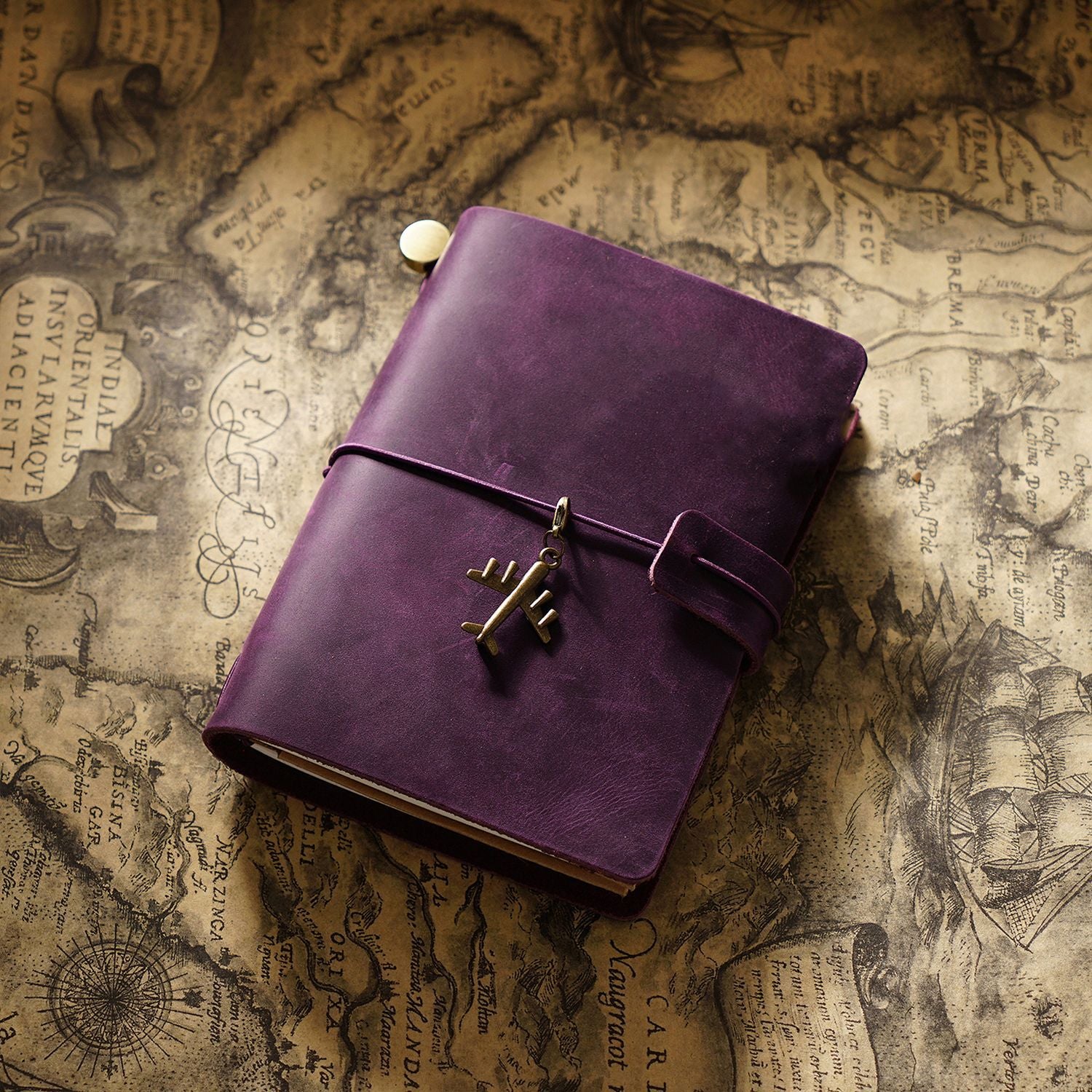 Carnet de voyage Cowhide Leather Journal Vintage