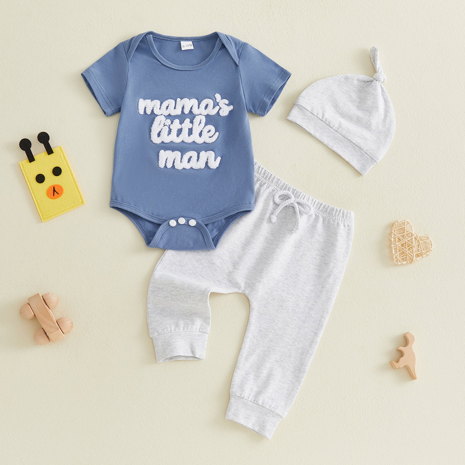 Chapeau à manches courtes à manches courtes pour bébé en lettres