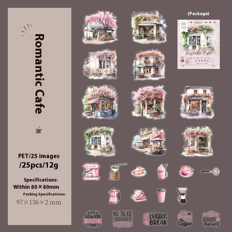 Encounter Cafe Série Sticker Hand Account Package
