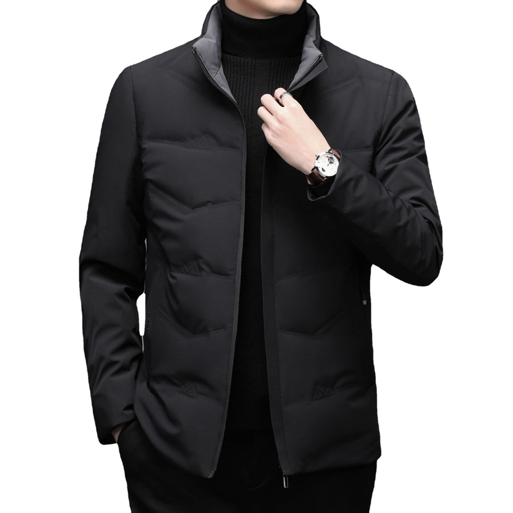 Hommes Casual Couleur Stand-collar Blanc Duck Down veste chaude vers le bas