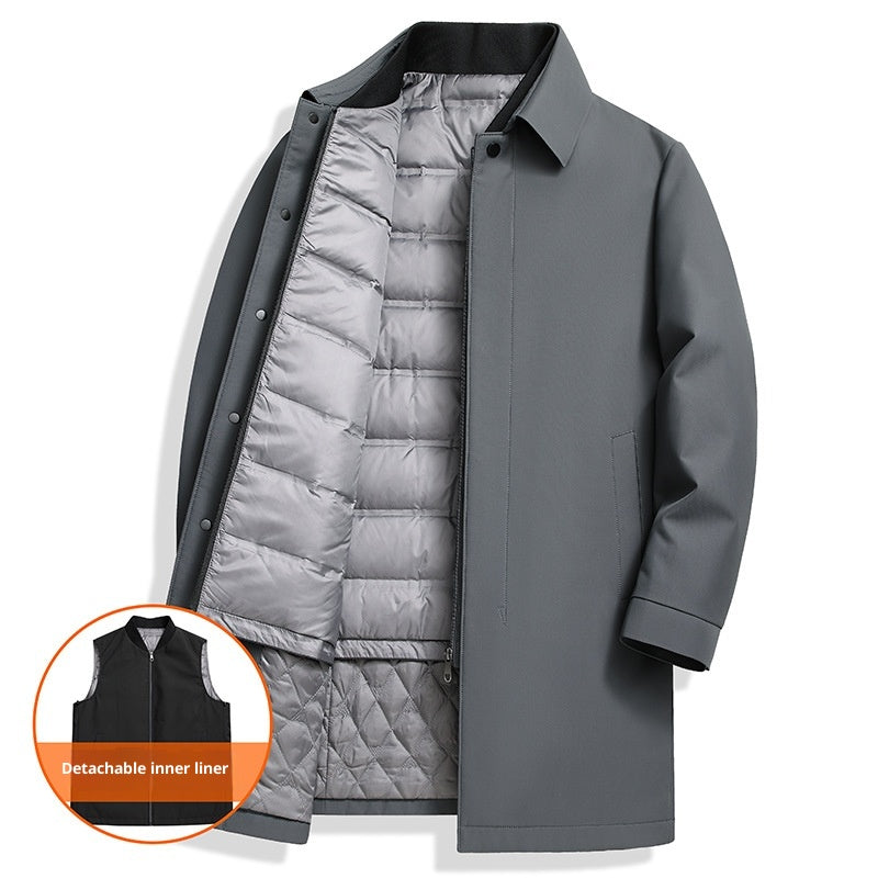 Veste décontractée pour hommes de taille moyenne White Duck Down Business