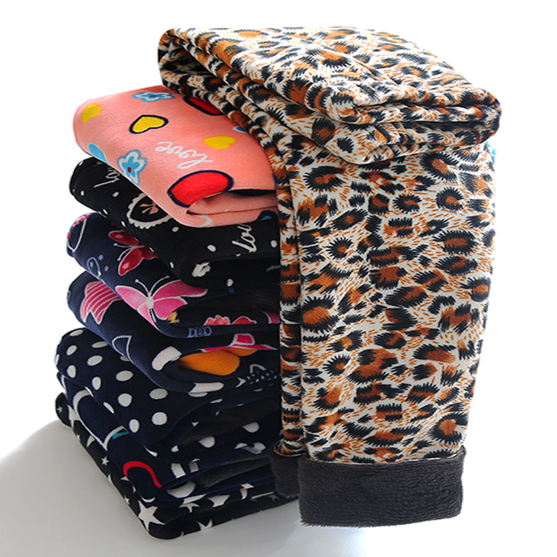 Enfants Pantalon chaud taille mince imprimé Pantalons pour enfants plus âgés