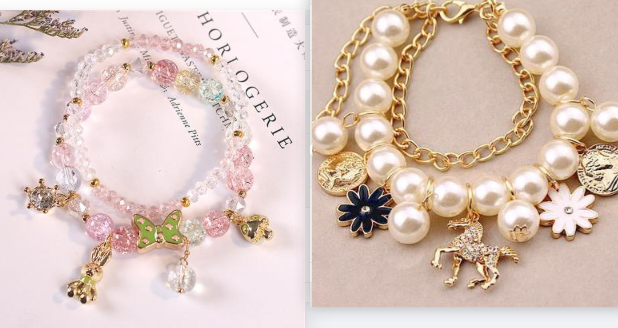Bracelet de fleurs de perles