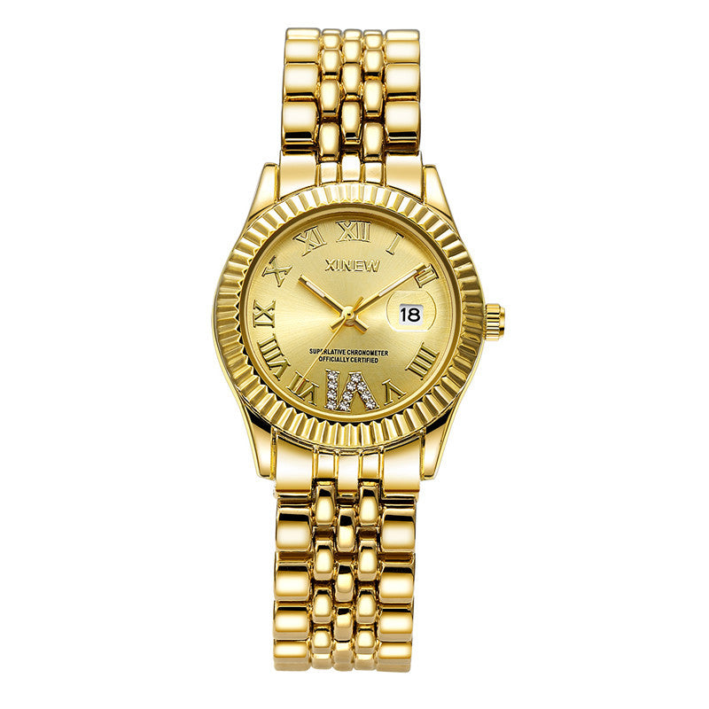 Ceinture d'alliage occasionnel de mode pour enfants Calendrier Montre Quartz