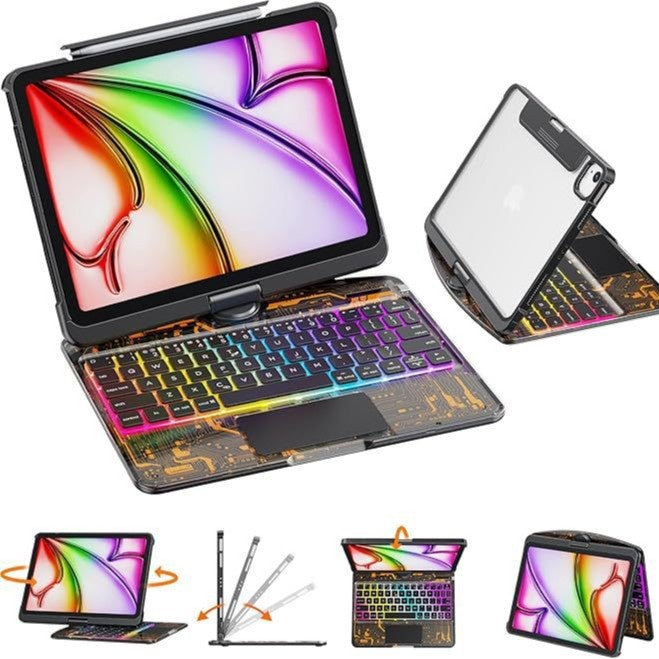 Clavier rotatif transparent pour tablette de protection Air5 PC