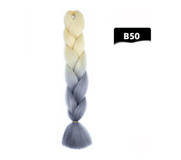 Couleur Big Braid African Chemical Fibre Gradient en soie haute température