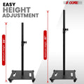 5 Core haut-parleur Stand 2Pc Heavy Duty réglable Hauteur 61" DJ PA Stands 35mm Mount 100Lb Casquette