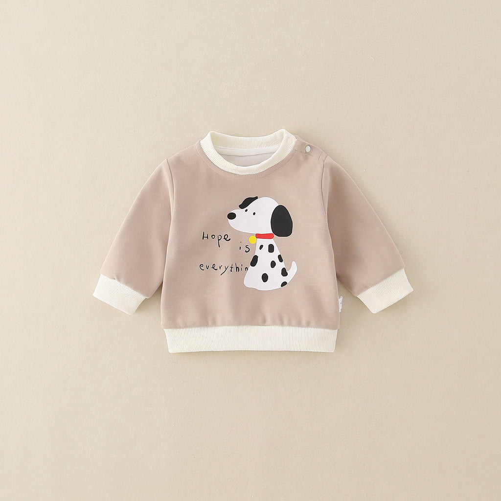Bébé garçon Early Autumn Peeling Skin Puppy Outerwear Ensemble de printemps