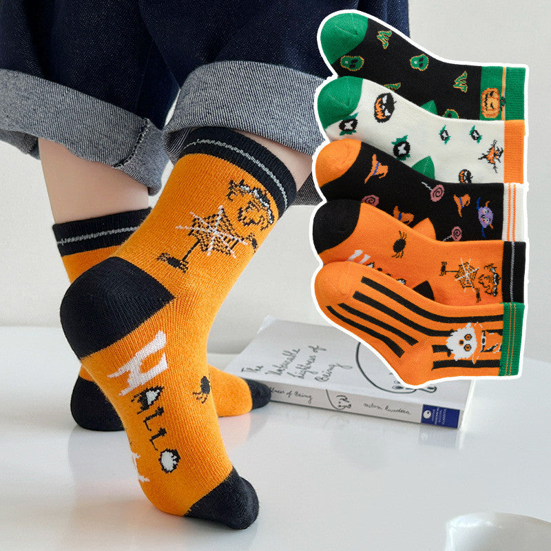 Chaussettes pour tubes d'Halloween simples de mode pour enfants