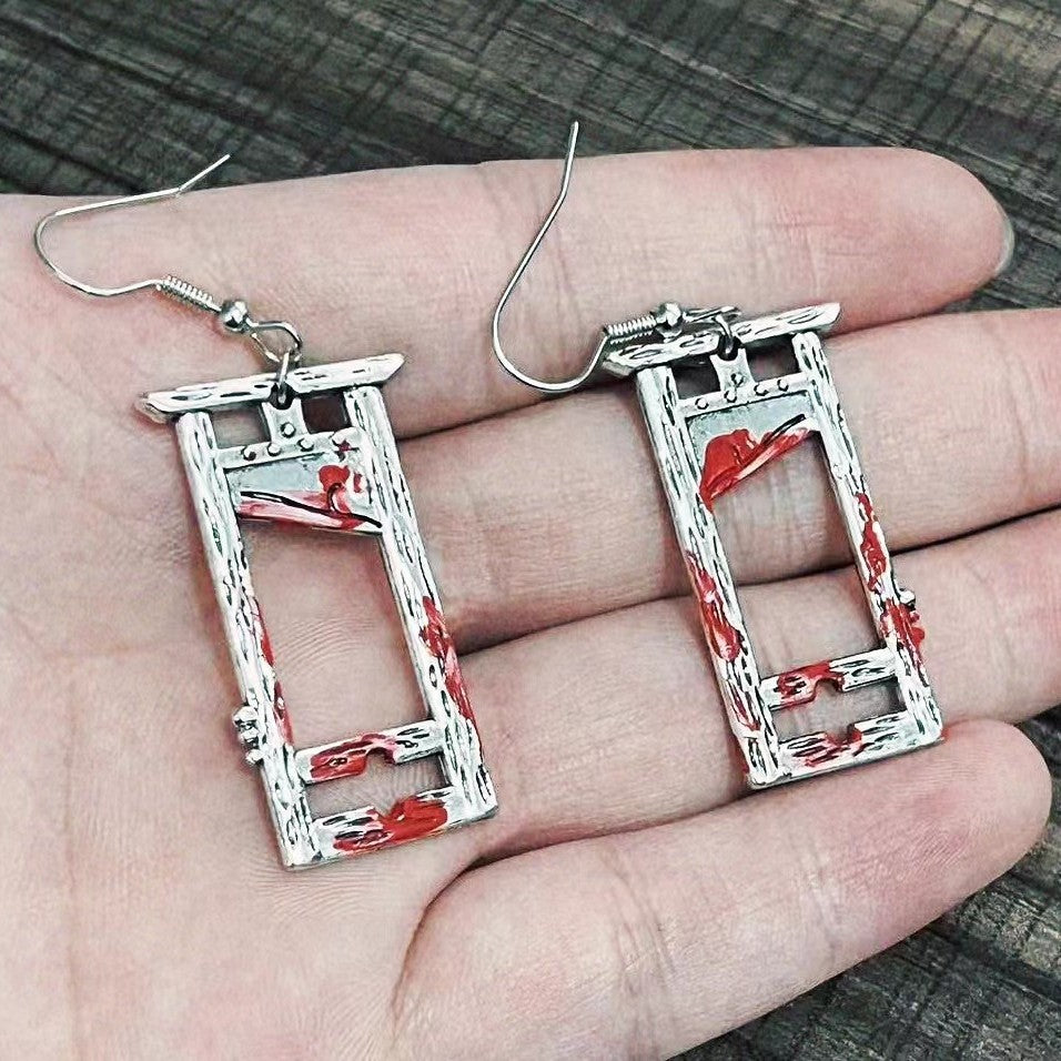 Boucles d'oreilles en forme de Guillotine Vintage style gothique