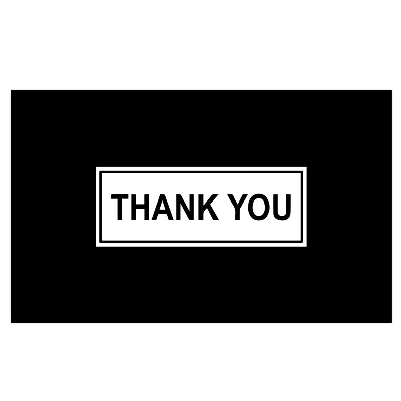 Emballage cadeau 50 feuillesPack simple noir cartes de remerciement
