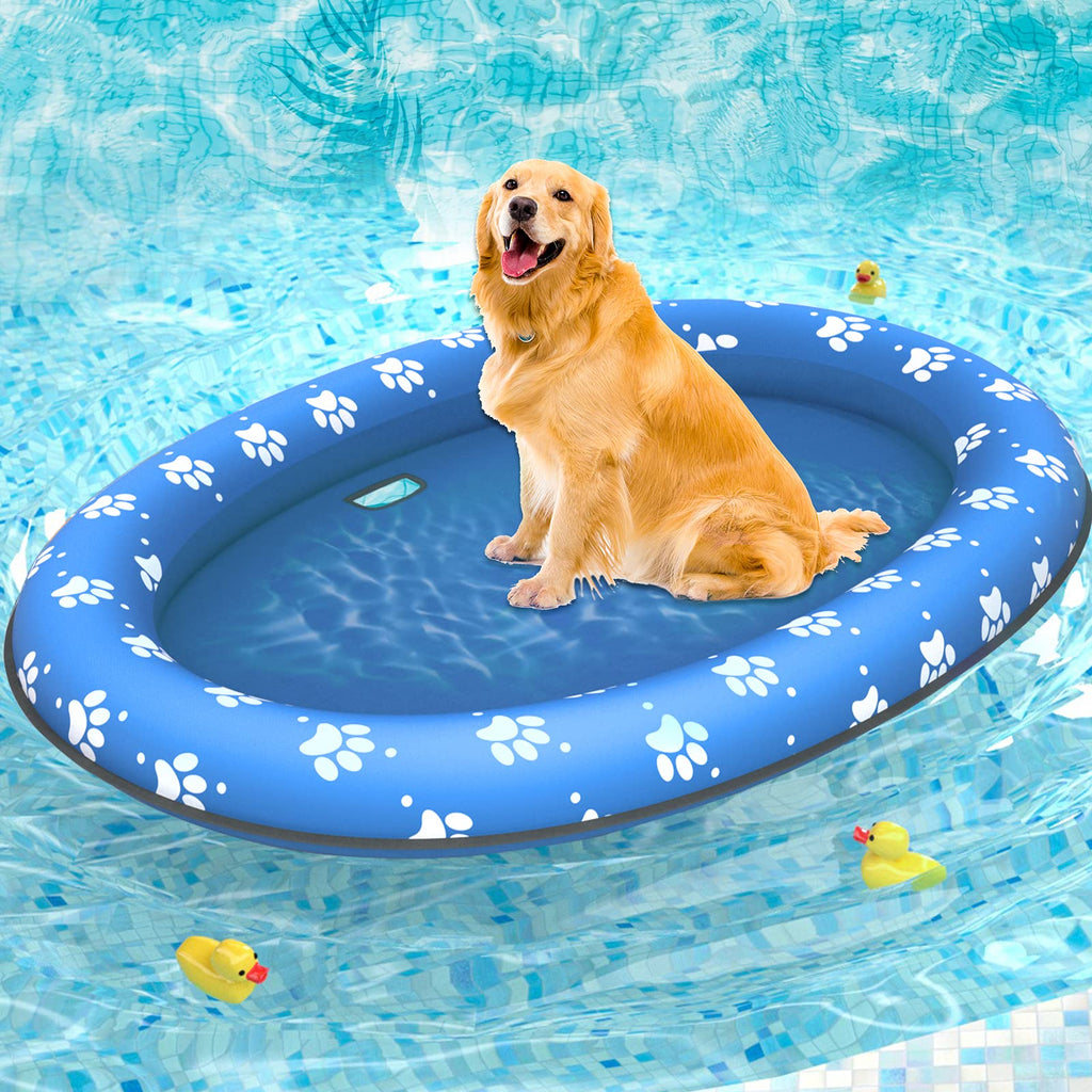 Raft de flottaison de chien souple pour chien - Float de natation gonflable pour chien pour l'été