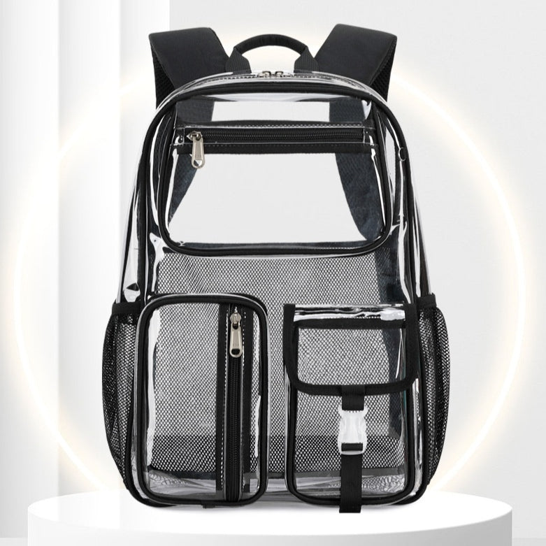 Sac scolaire étudiant Transparent Jelly Pack Grande capacité Sac à dos