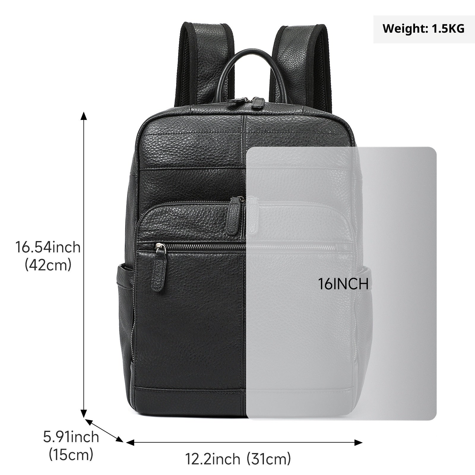 Haut de la couche Cowhide Sac à dos Loisirs
