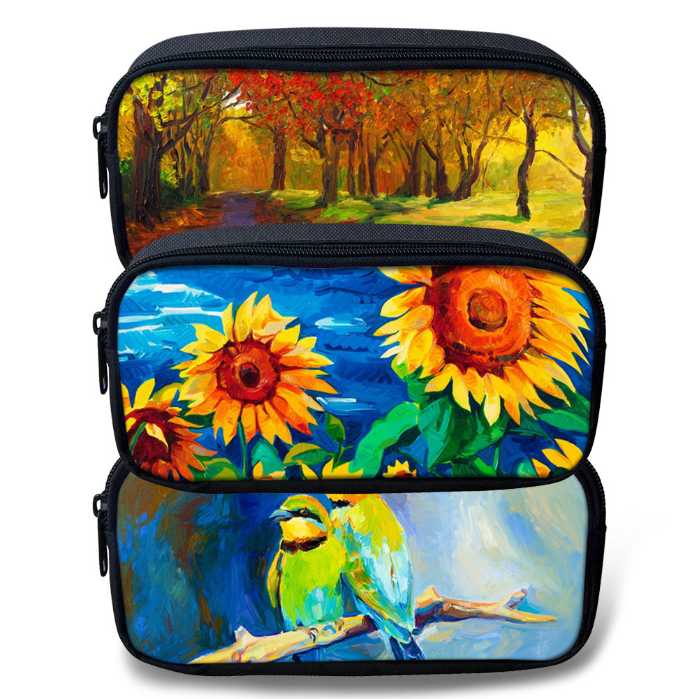 Cusomtized Pattern Pencil Case mode Papeterie Sac en toile Sac en stylo