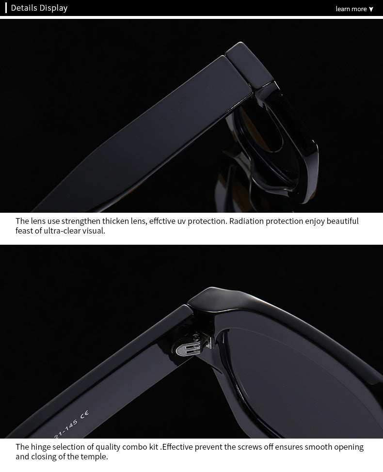 Lunettes de soleil européennes et américaines Irrégulier Polygon Trend Street Snap Modern Charm Retro Su