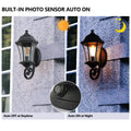 1-Pack Vintage mur-monté lumière de lanterne extérieure – Élégant métal noir sconce pour porch