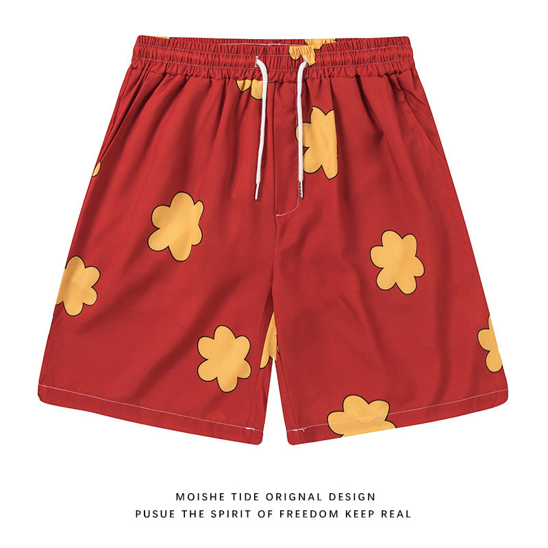 Homme S Casual Beach Short avec toute l'impression florale