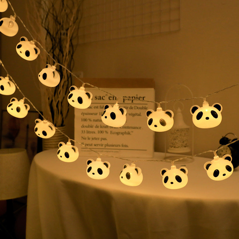 LED Panda phare chaîne de la chambre des enfants décoration lumières colorées