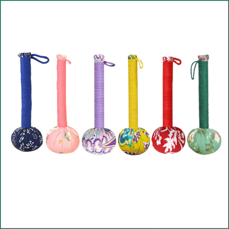 Battre le marteau en bois de ver - couleur randome-couleur tissu-31 * 8cm-1 pièce