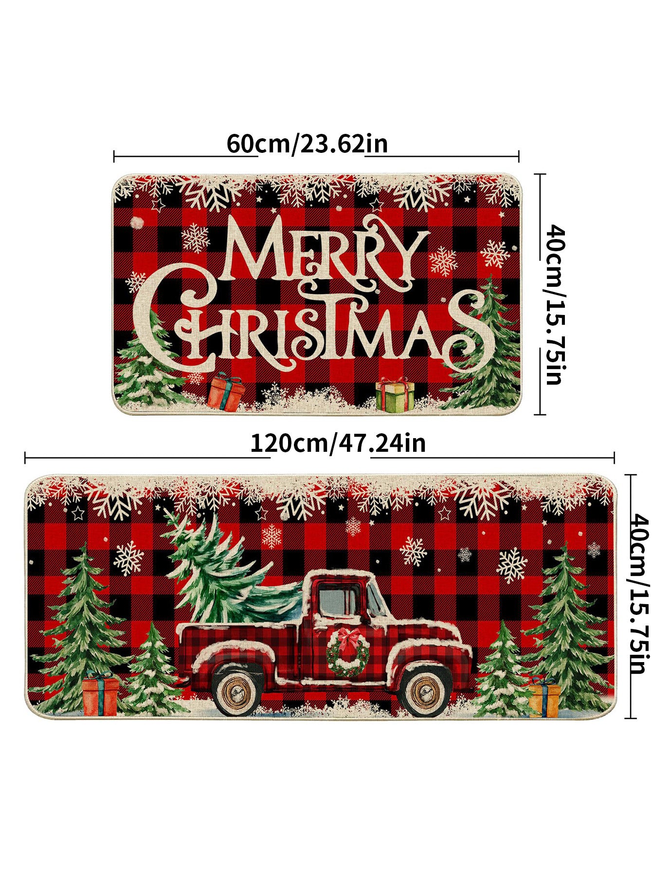 Plancher de cuisine patron de tapis de voiture 40 * 60 + 40 * 120 cm-1 ensemble