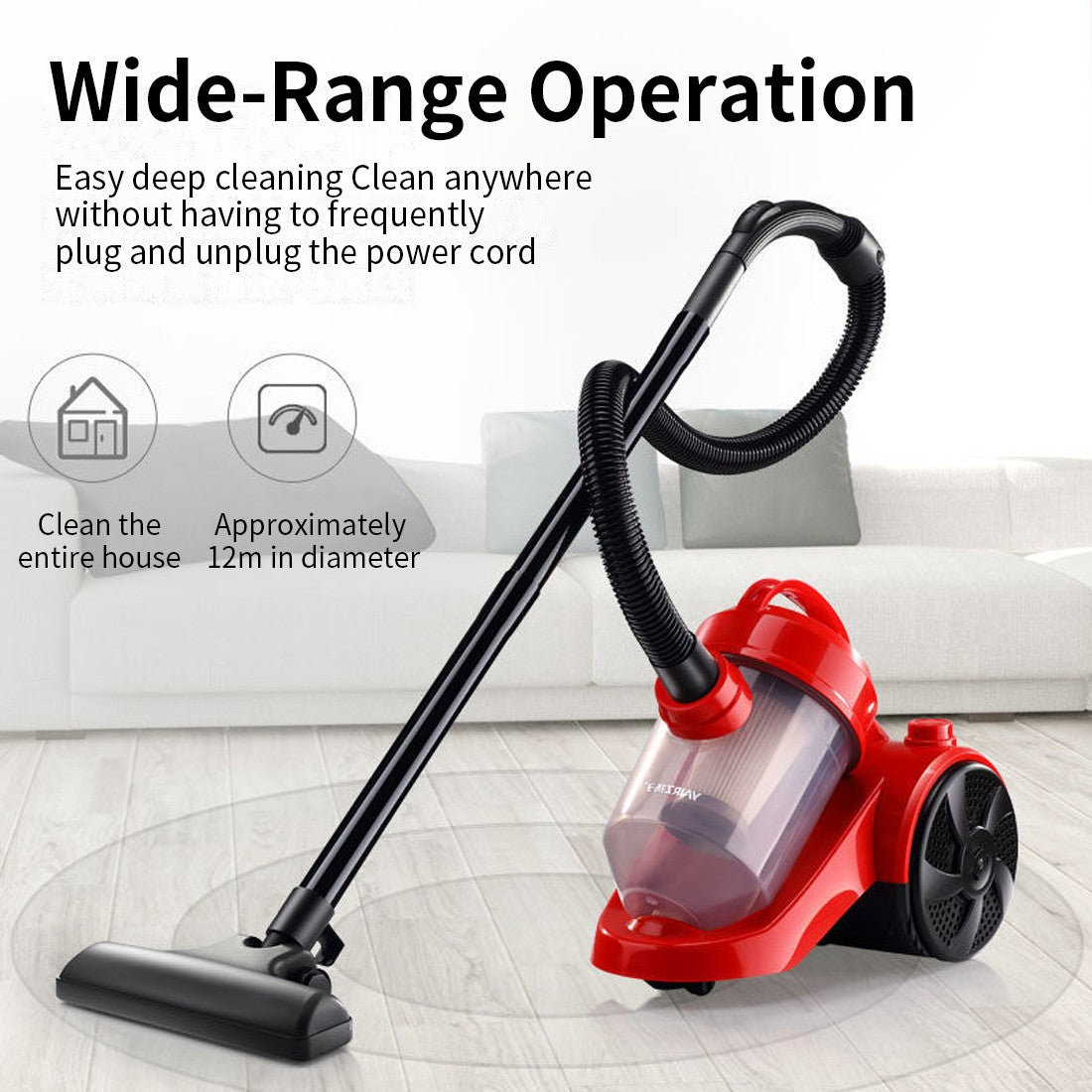 9PCS Red Black Multifunction Vacuum Dust Detector with 100W Motor UK