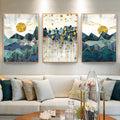 Nordic Abstract Geometric Mountain Paysage Wall Art Toile Peinture Poster
