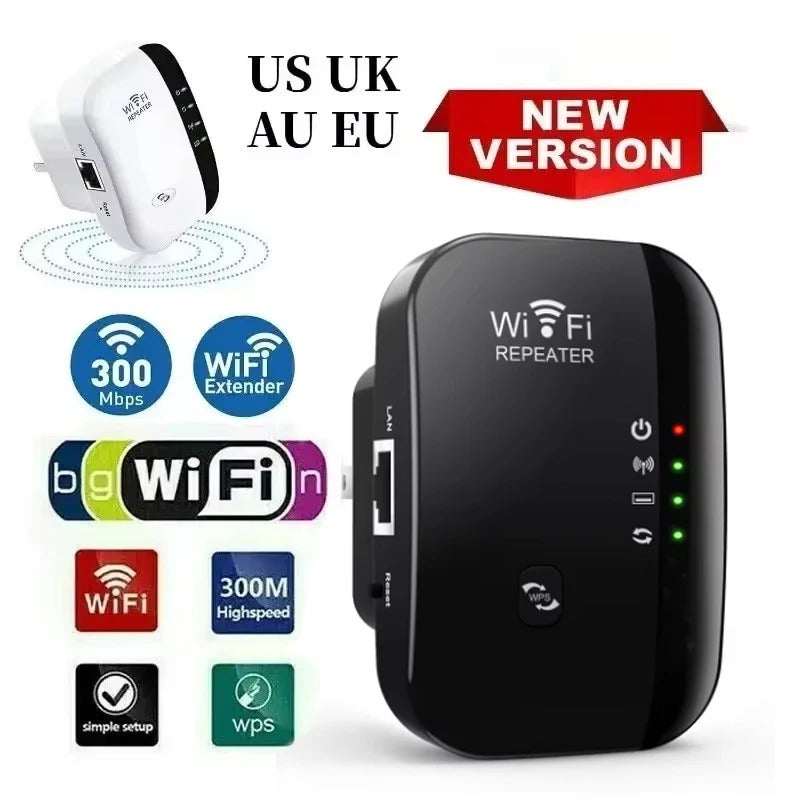 Amplificateur de signal sans fil de répéteur Wifi Enhancer réseau étendu EU US Home Router 300m T