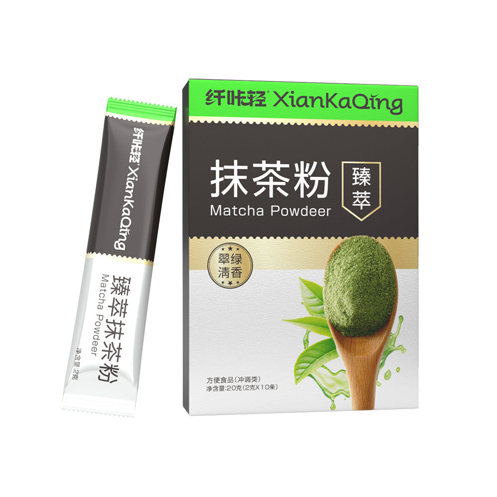 Nourriture de qualité Matcha Poudre Latte Boissons emballées en Sach individuel à usage unique