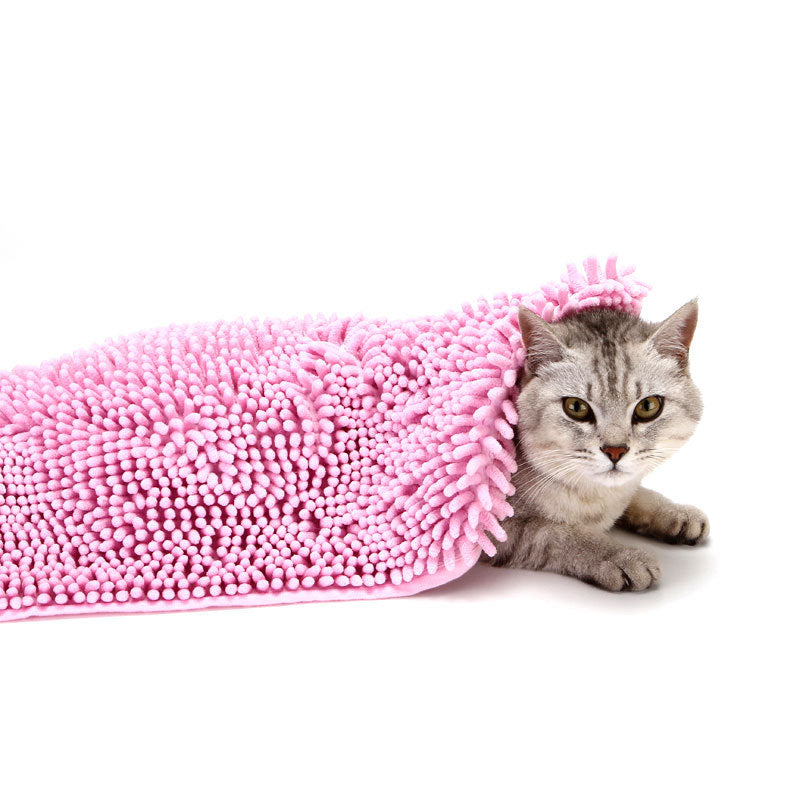 Serviette absorbante à séchage rapide pour animal de compagnie Chenille