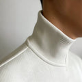 Pull de collier de demi-zip homme avec texture Jacquard