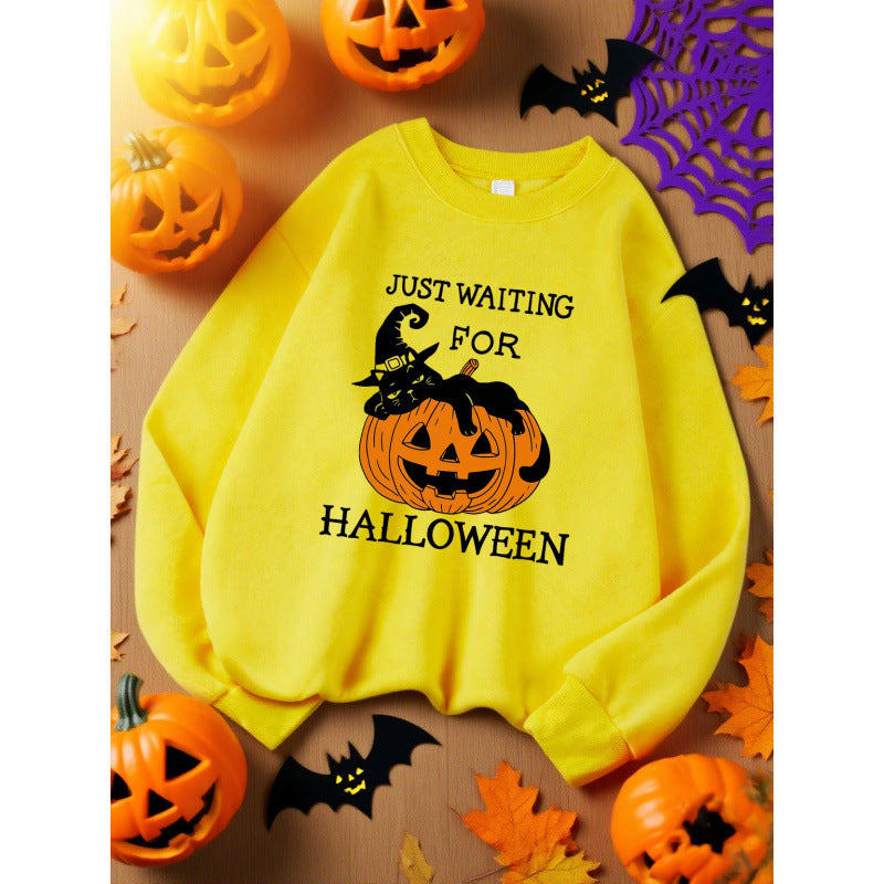 Juste attendre pour Halloween Pumpkin Design Sweats