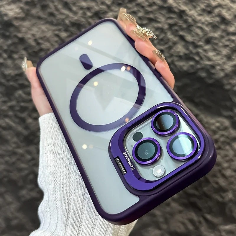Boîtier de téléphone transparent avec le protecteur de lentille modèle CD
