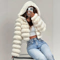 Manteau de fourrure pour femmes de style européen et américain