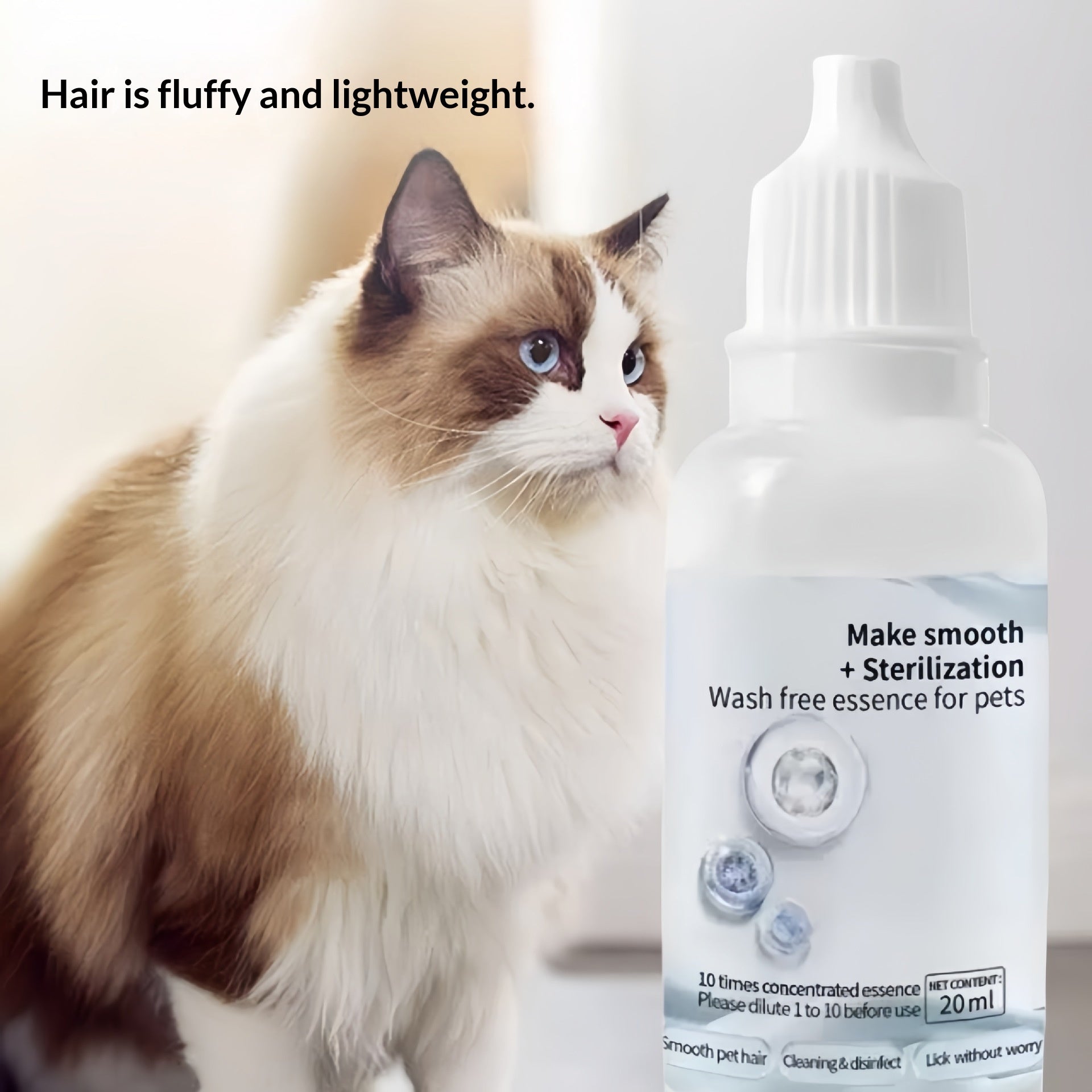 Fournitures pour animaux de compagnie Gel de douche de nettoyage sans rinçage