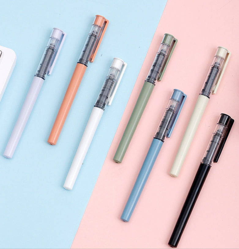 Stylo à rouleau liquide droit-mélangé de couleur 0.5mm-10 pièces