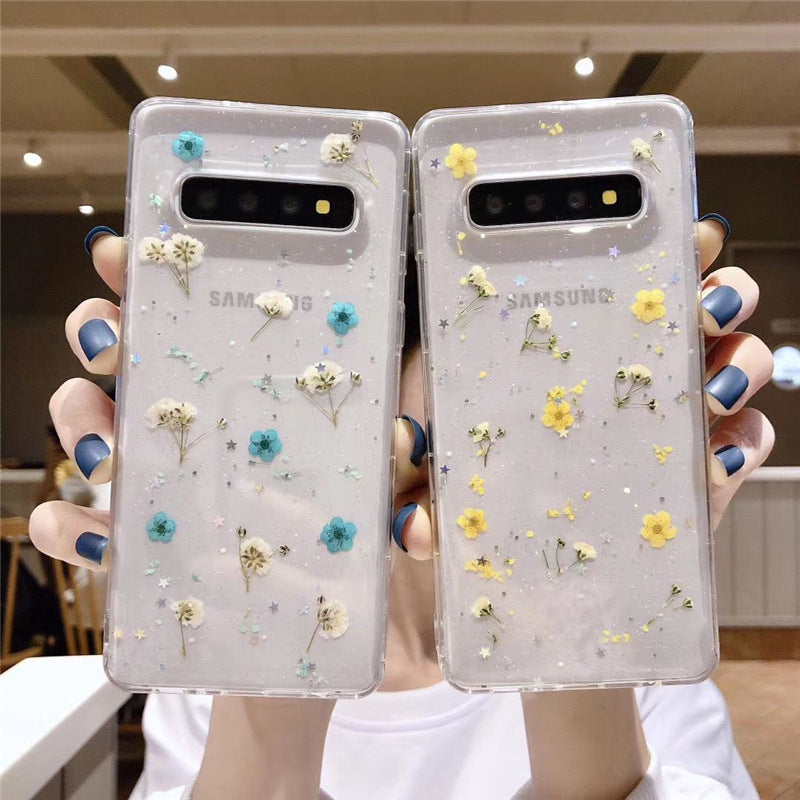Cas de téléphone époxy floral