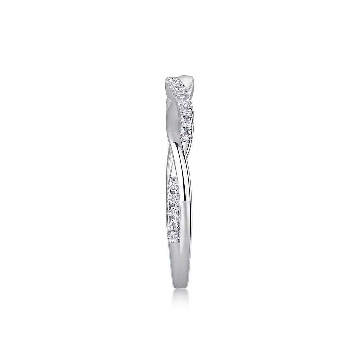 S925 Argent 1.9g Anneau en mousse de platine
