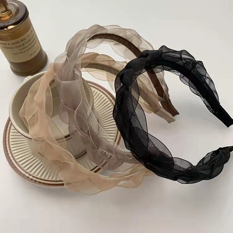 Super Fairy Mesh Headband Female Face Wash Highend Headwear Hairpin Hair Accessoires