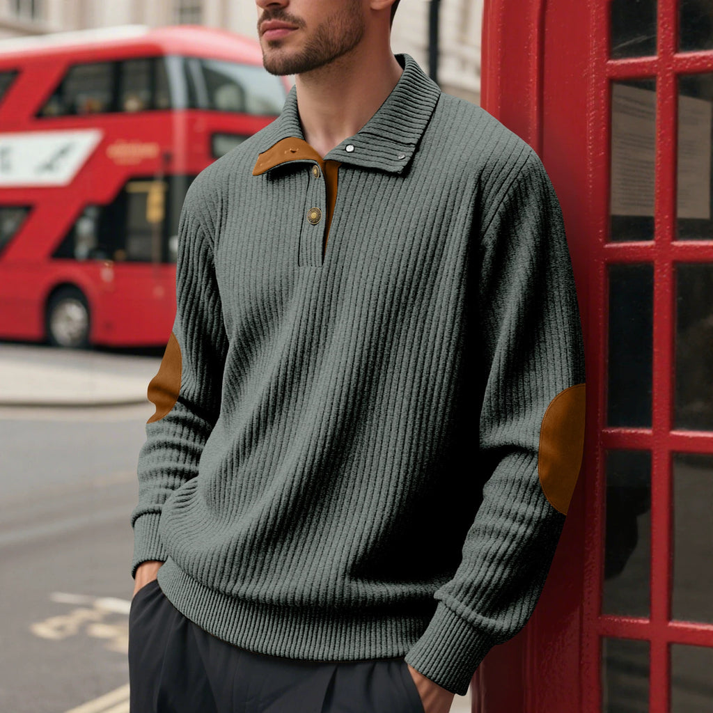 Sweat-shirt de printemps & automne couleur solide Jacquard